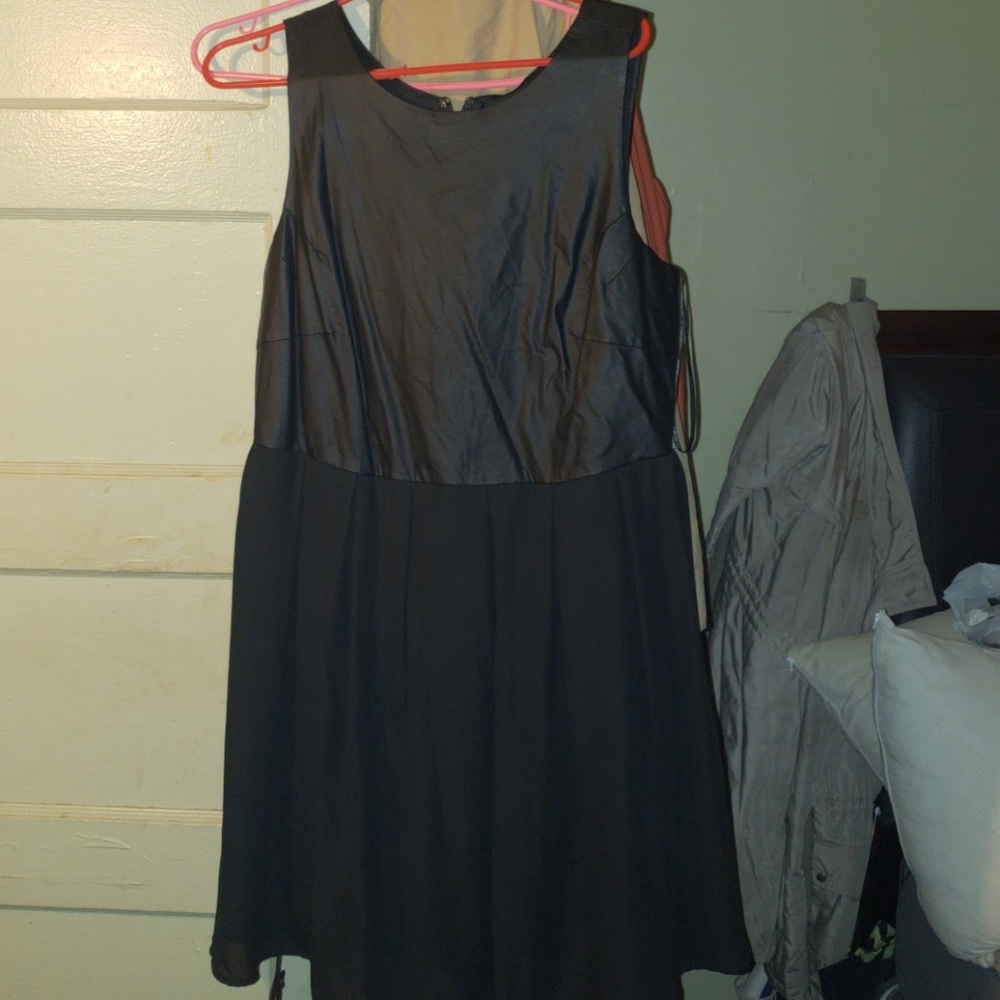 Forever 21+ faux leather skater dress size xl